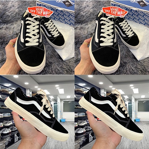 Giày Vans Vault Old Skool Bản Cao Cấp Đen Hai Sọc Trắng Đế Kếp 3cm Full Bill Và Box Siêu Hot