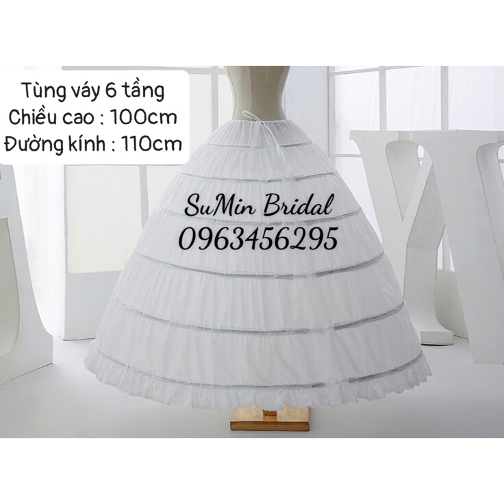 Tùng Phồng Mặc Trong Váy Cưới Cô Dâu 6 Tầng_Tùng Váy Cưới Cô Dâu 6 Tầng