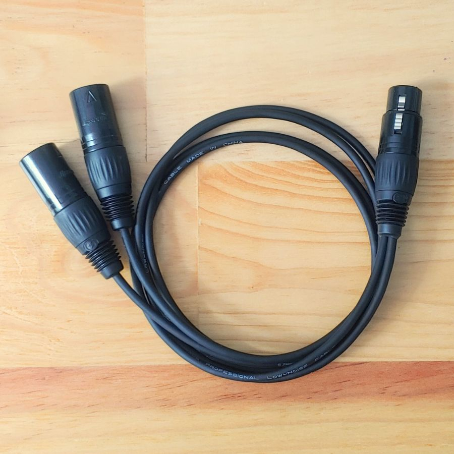 Dây Canon Cái Ra 2 Đầu Canon Đực, giá 1 dây