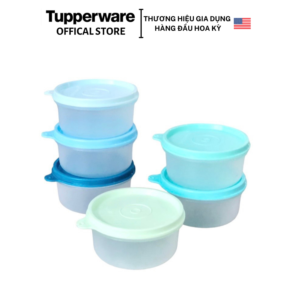 Bộ hộp bảo quản thực phẩm Tupperware Colorful Small Server 200ml (6 hộp) - Hàng chính hãng - Bảo hành trọn đời