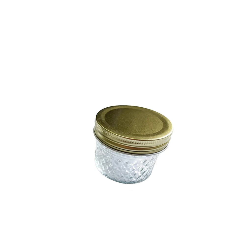 Daiso Hũ thủy tinh Glass Canister hoa văn Diamond Pattern 120ml - 250ml - 350ml