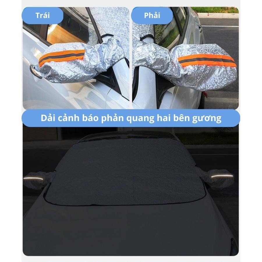 Bạt Chống Nóng Kính Lái 4 Lớp Tráng Bạc Cao Cấp,Tấm Che Nắng Kính Lái Có Tới 9 Nam Châm Hút từ Chống Rơi
