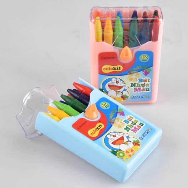 Sáp Nhựa Doraemon 12 Màu PCR05/DO ( Combo 5 Hộp ) Thiên Long Camshop