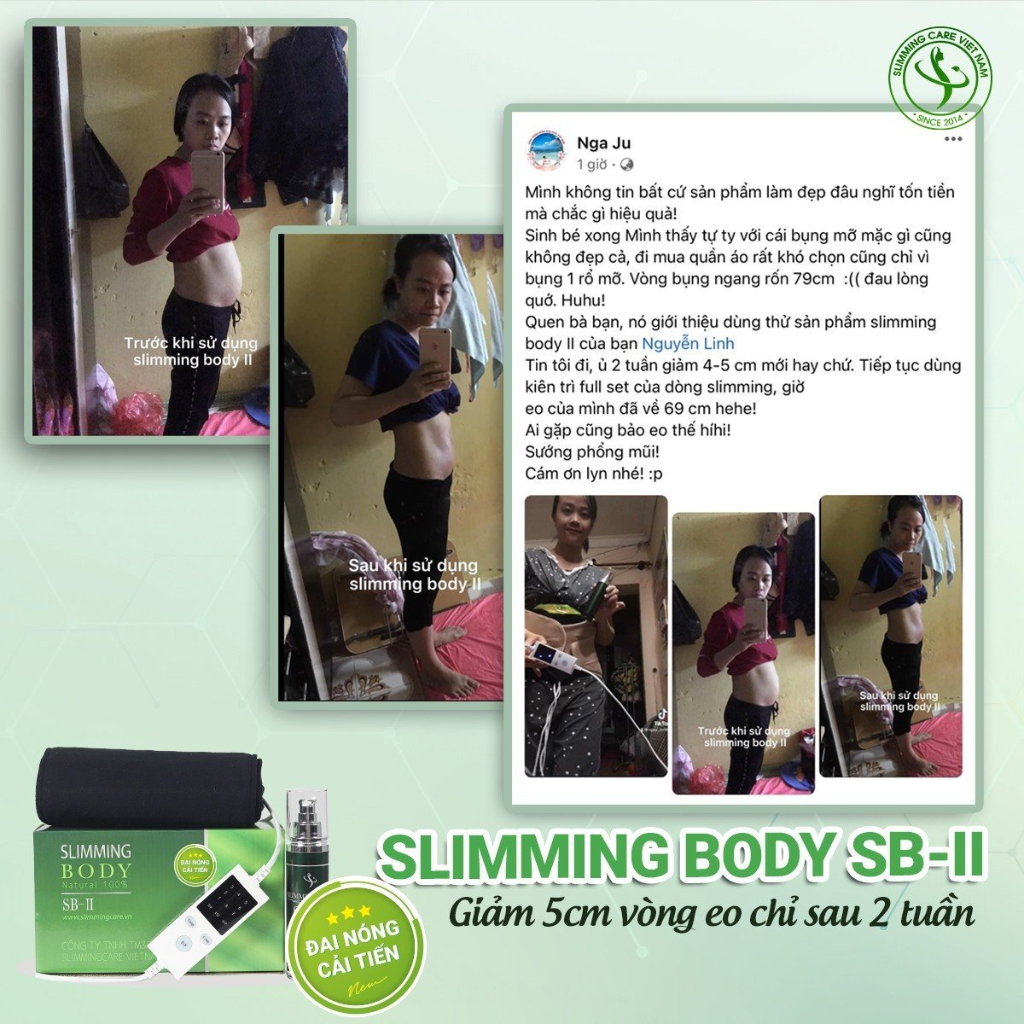 Bộ đai ủ nóng Slimming Body cải tiến đánh tan mỡ săn chắc da