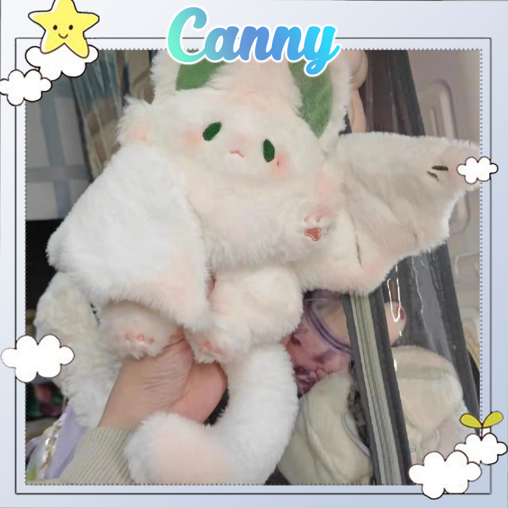Thỏ bông hình dơi trắng đáng yêu, đồ chơi thú nhồi bông cho bé