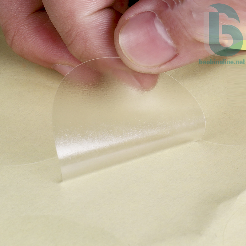 TEM DÁN NIÊM PHONG SẢN PHẨM HÌNH TRÒN TRONG SUỐT | TEM DÁN NIÊM PHONG KHÔNG IN NHIỀU KÍCH THƯỚC - BAOBIONLINE