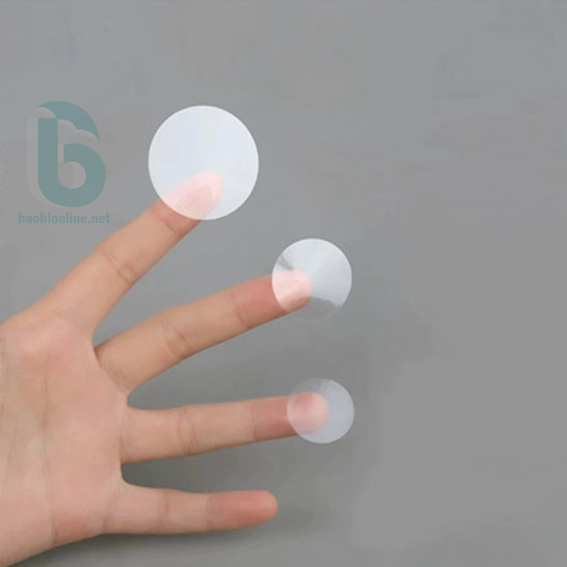 TEM DÁN NIÊM PHONG SẢN PHẨM HÌNH TRÒN TRONG SUỐT | TEM DÁN NIÊM PHONG KHÔNG IN NHIỀU KÍCH THƯỚC - BAOBIONLINE