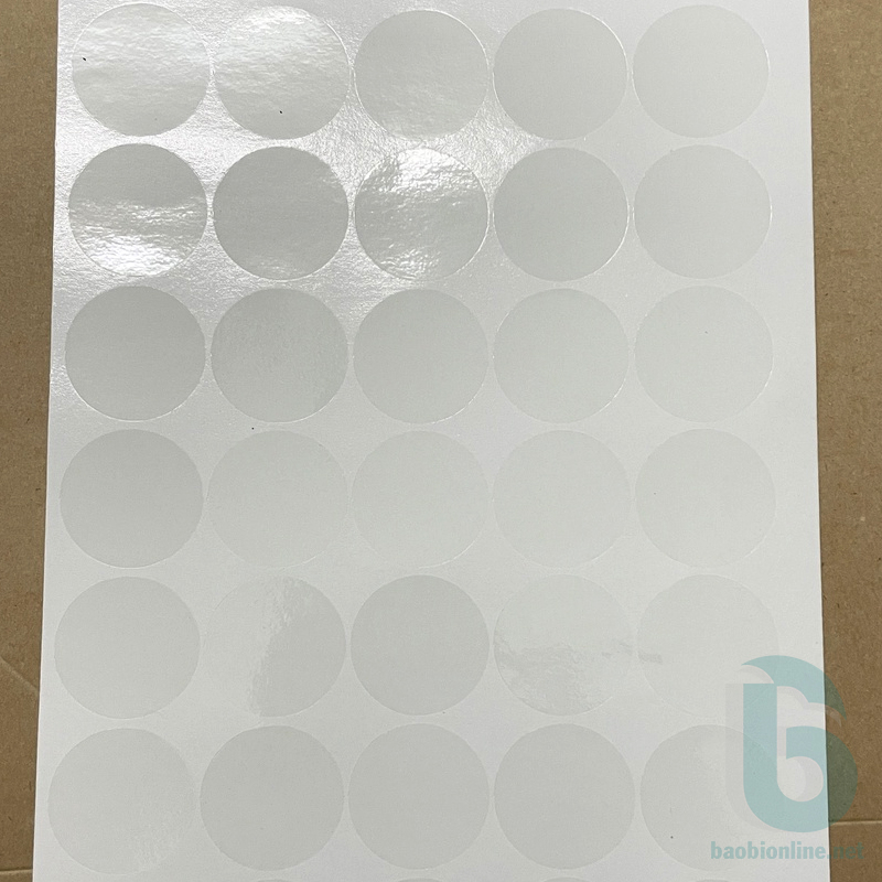 TEM DÁN NIÊM PHONG SẢN PHẨM HÌNH TRÒN TRONG SUỐT | TEM DÁN NIÊM PHONG KHÔNG IN NHIỀU KÍCH THƯỚC - BAOBIONLINE