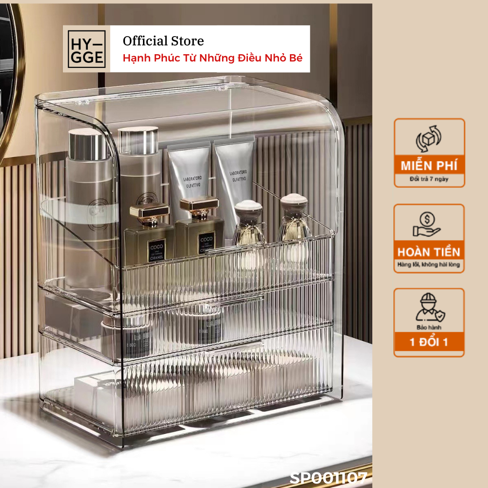 Hộp đựng mỹ phẩm, tủ đựng mỹ phẩm chống thấm nước chống bụi có thể tháo rời