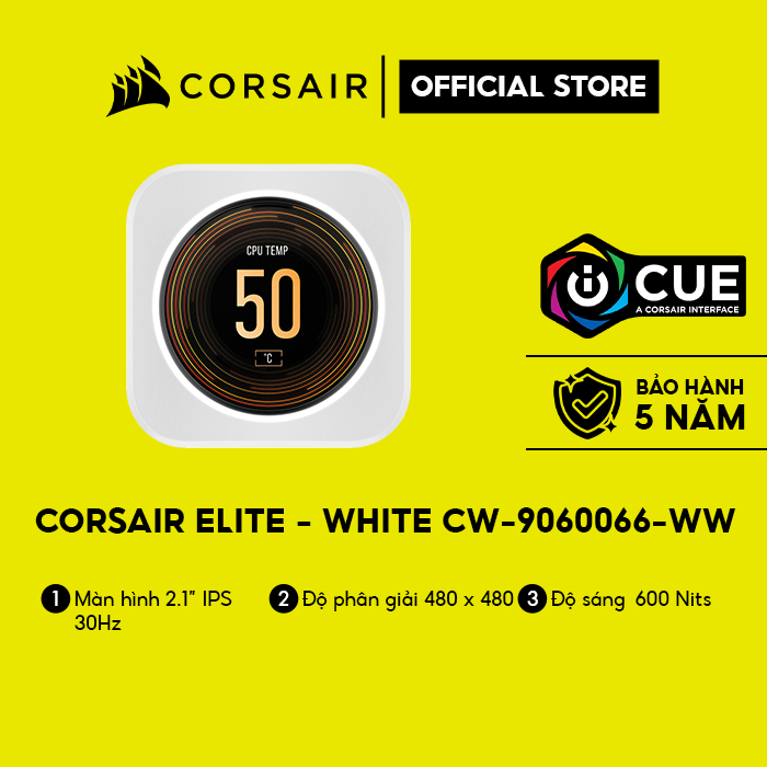 Màn hình LCD dùng cho tản nhiệt nước Corsair ELITE - White/CW-9060066-WW