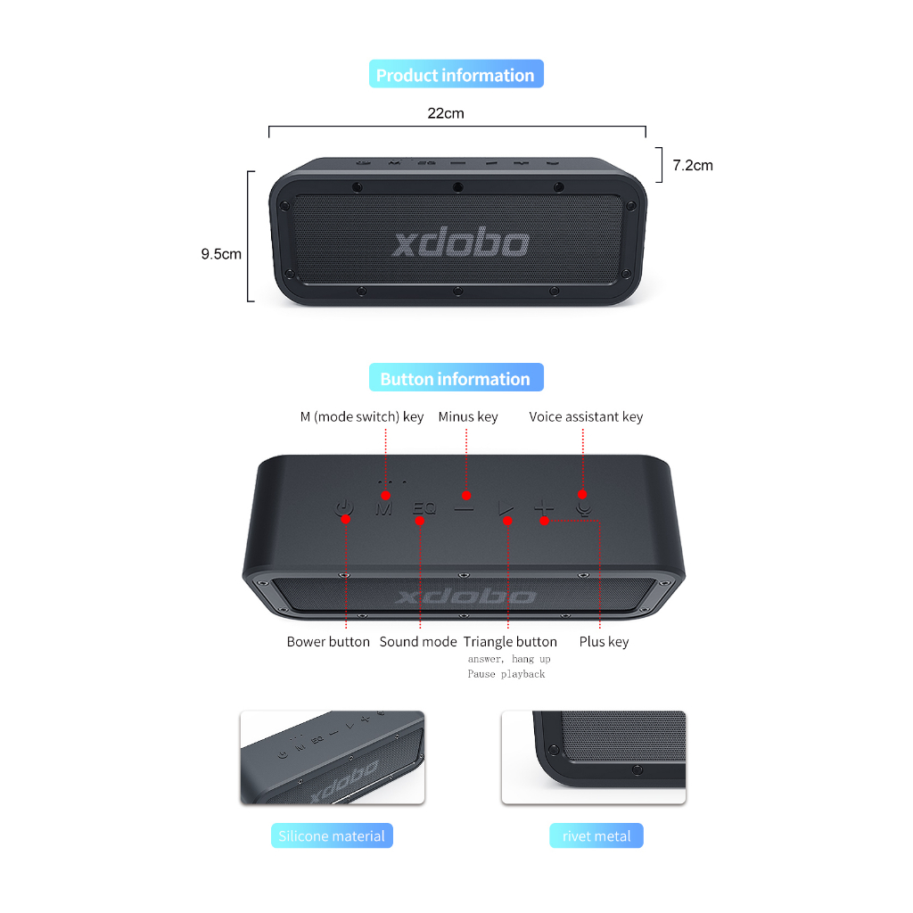 ★Chính hãng★ Loa Bluetooth Xdobo WAKE 1983