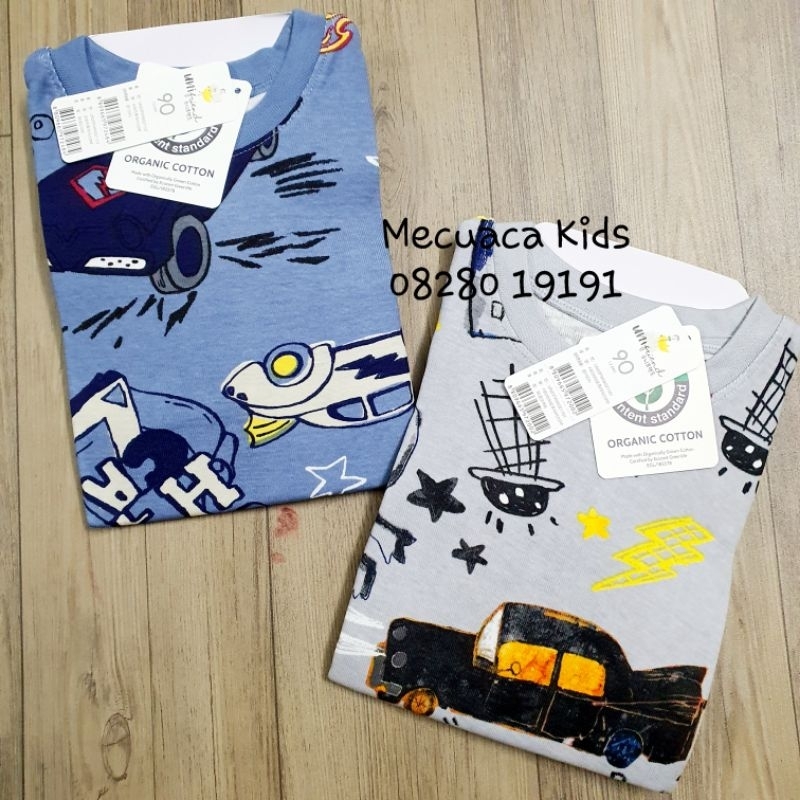 Bộ dài tay thu đông cotton mặc nhà Unifriend xuất Hàn chuẩn hãng siêu nhân khủng long ô tô cho bé trai