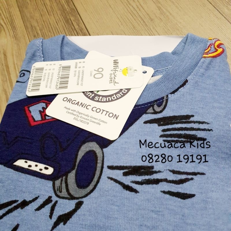 Bộ dài tay thu đông cotton mặc nhà Unifriend xuất Hàn chuẩn hãng siêu nhân khủng long ô tô cho bé trai