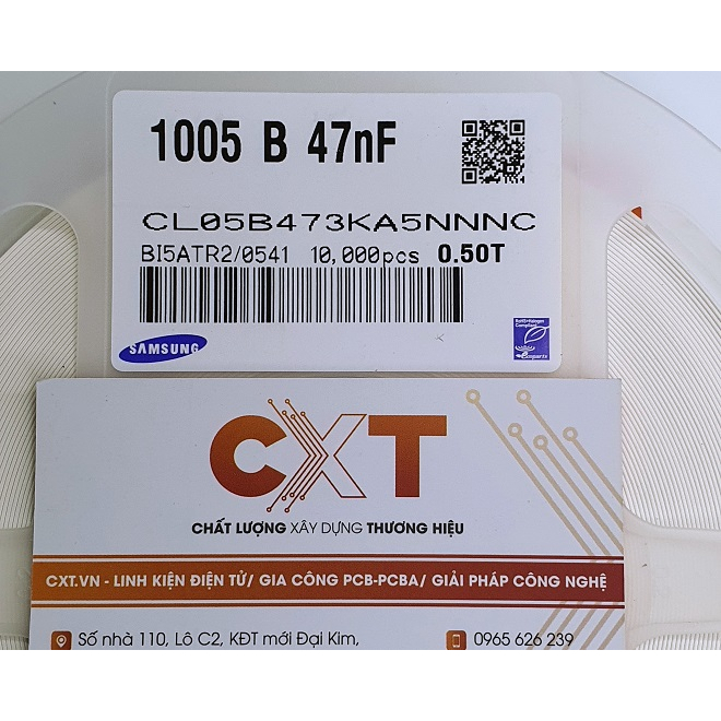 Tụ 1uF/47nF 0402 25V 10%