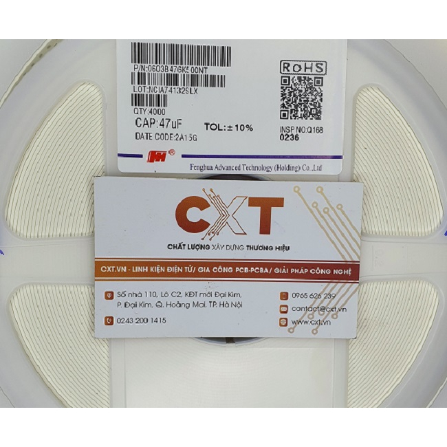 Tụ 47uF 50V 0603 10% (10c)