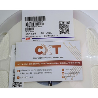Tụ dán 0402 50V các giá trị (10c)