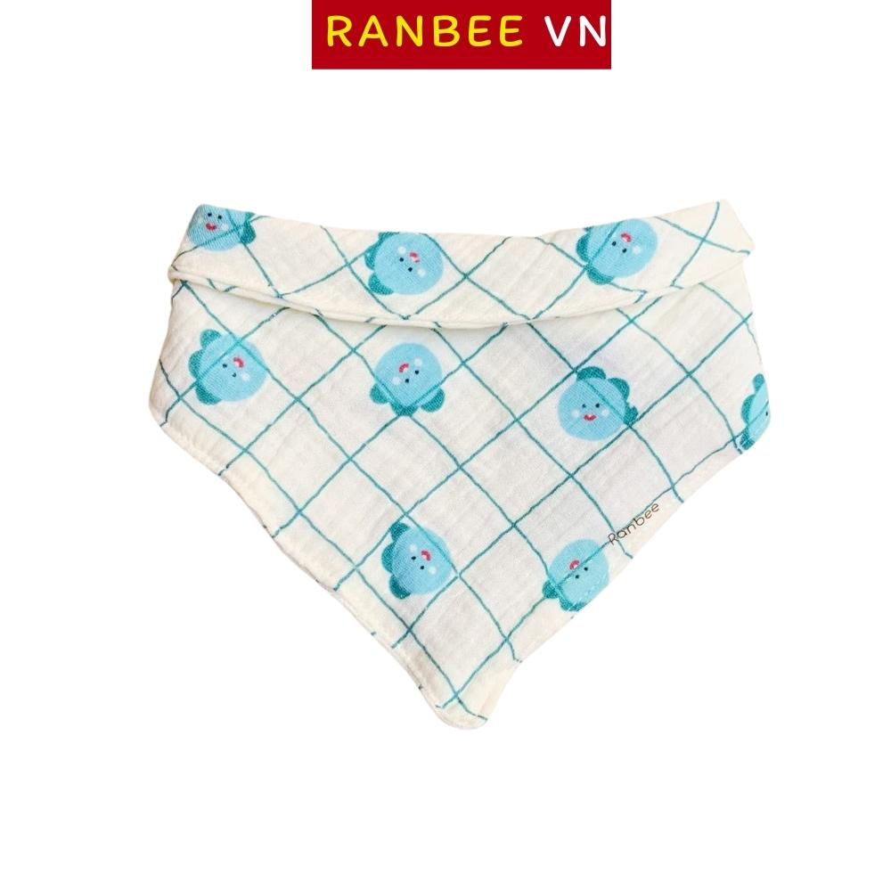 Khăn Yếm Cho Bé Ranbee Yếm Bé Gái Bé Trai Chất Liêu Xô Muslin Cao Cấp - PK041