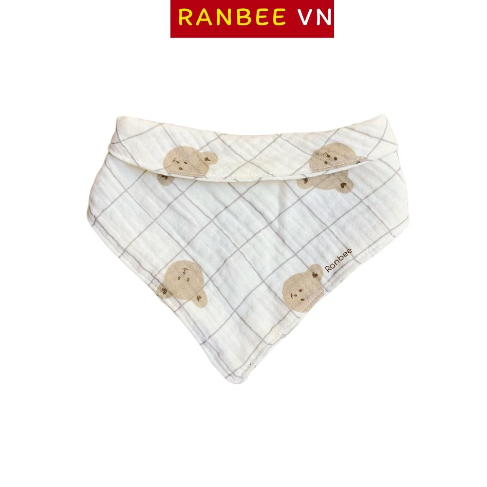 Khăn Yếm Cho Bé Ranbee Yếm Bé Gái Bé Trai Chất Liêu Xô Muslin Cao Cấp - PK041