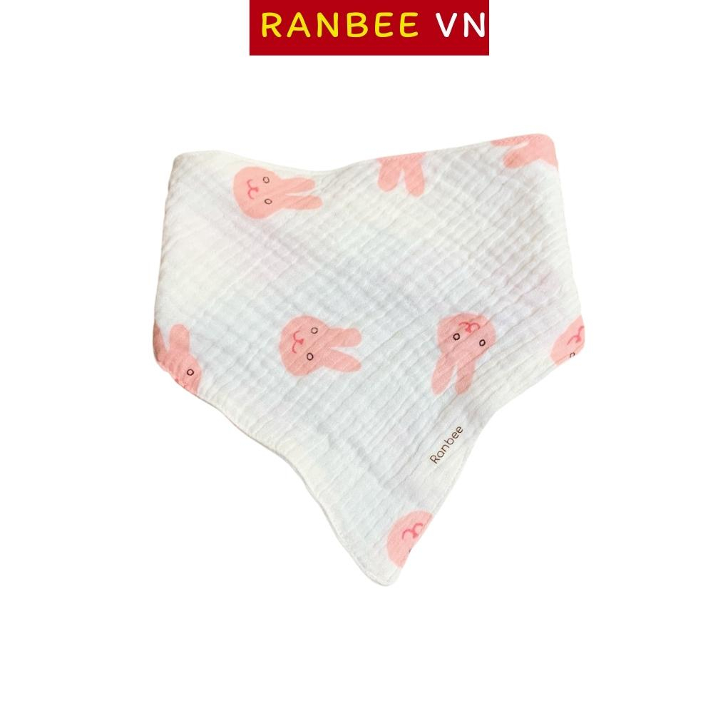 Khăn Yếm Cho Bé Ranbee Yếm Bé Gái Bé Trai Chất Liêu Xô Muslin Cao Cấp - PK041