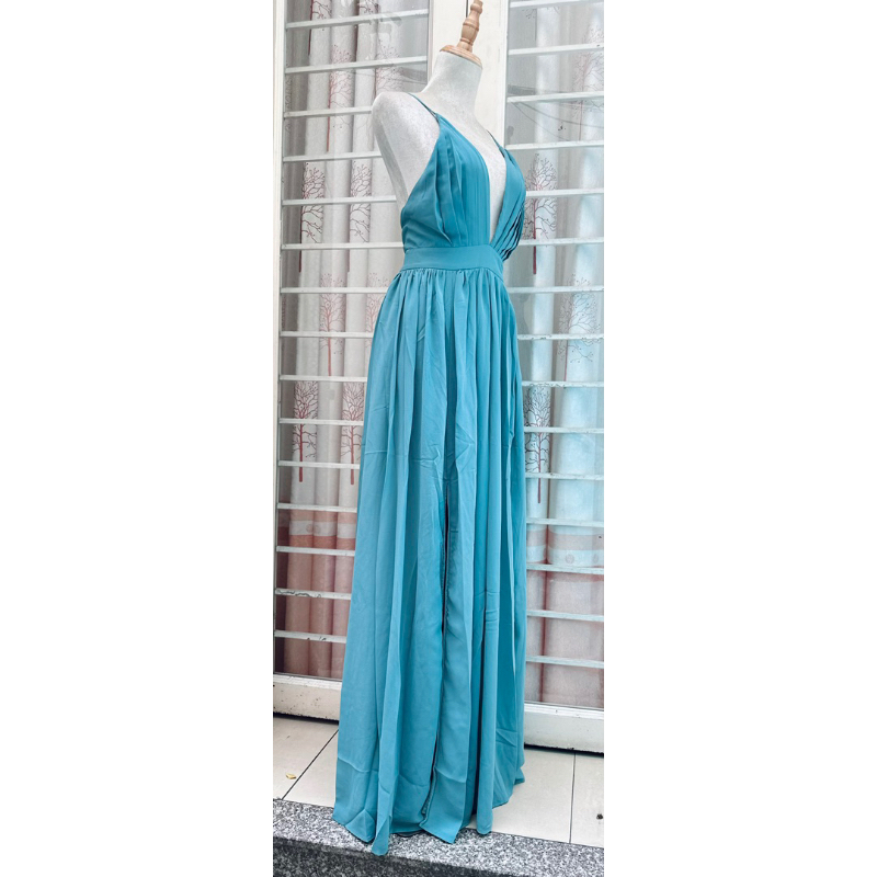Đầm maxi OneTheLand voan chiffon sexy