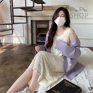 Váy maxi không tay 2 màu basic vải xốp siêu xinh