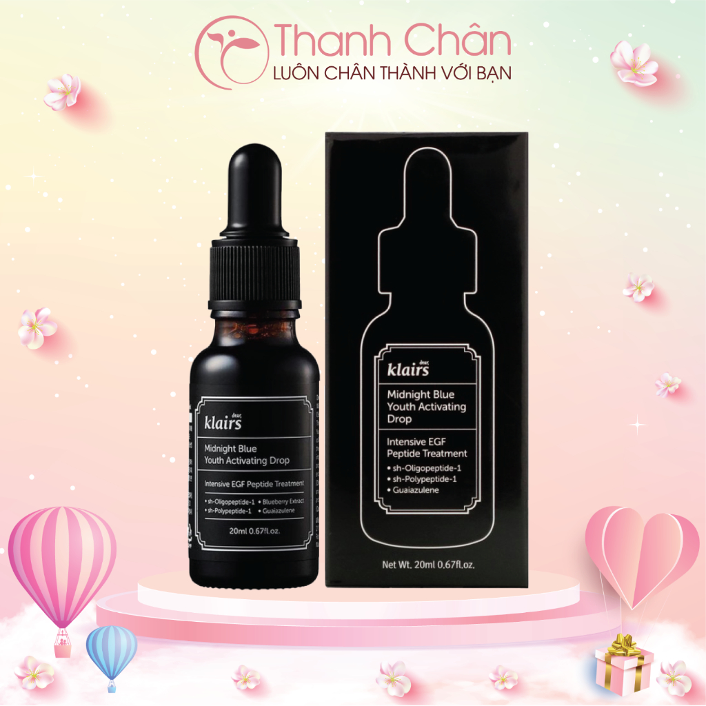 Tinh Chất Phục Hồi Da Dear, Klairs Midnight Blue Youth Activating Drop 20ml