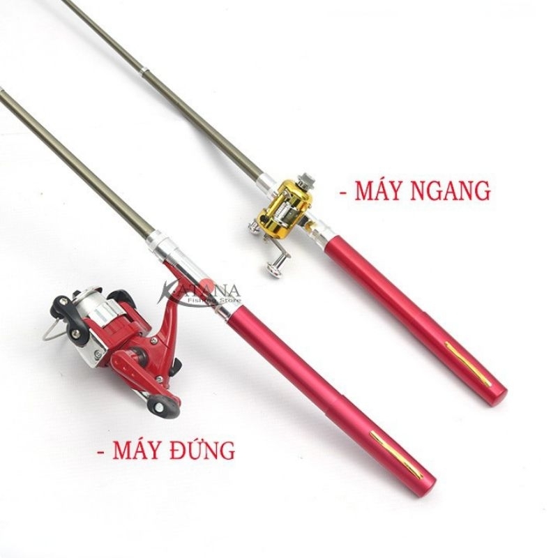 Cần Câu Bút Mini _ Máy Đứng Và Ngang Nhỏ Gọn Tiện Lợi Bỏ Cốp Xe,Ba Lô Đi Du Lịch...