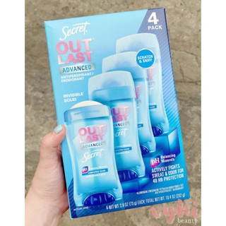 Lăn khử mùi Secret Out Last Advanced 48h invisible solid 73g