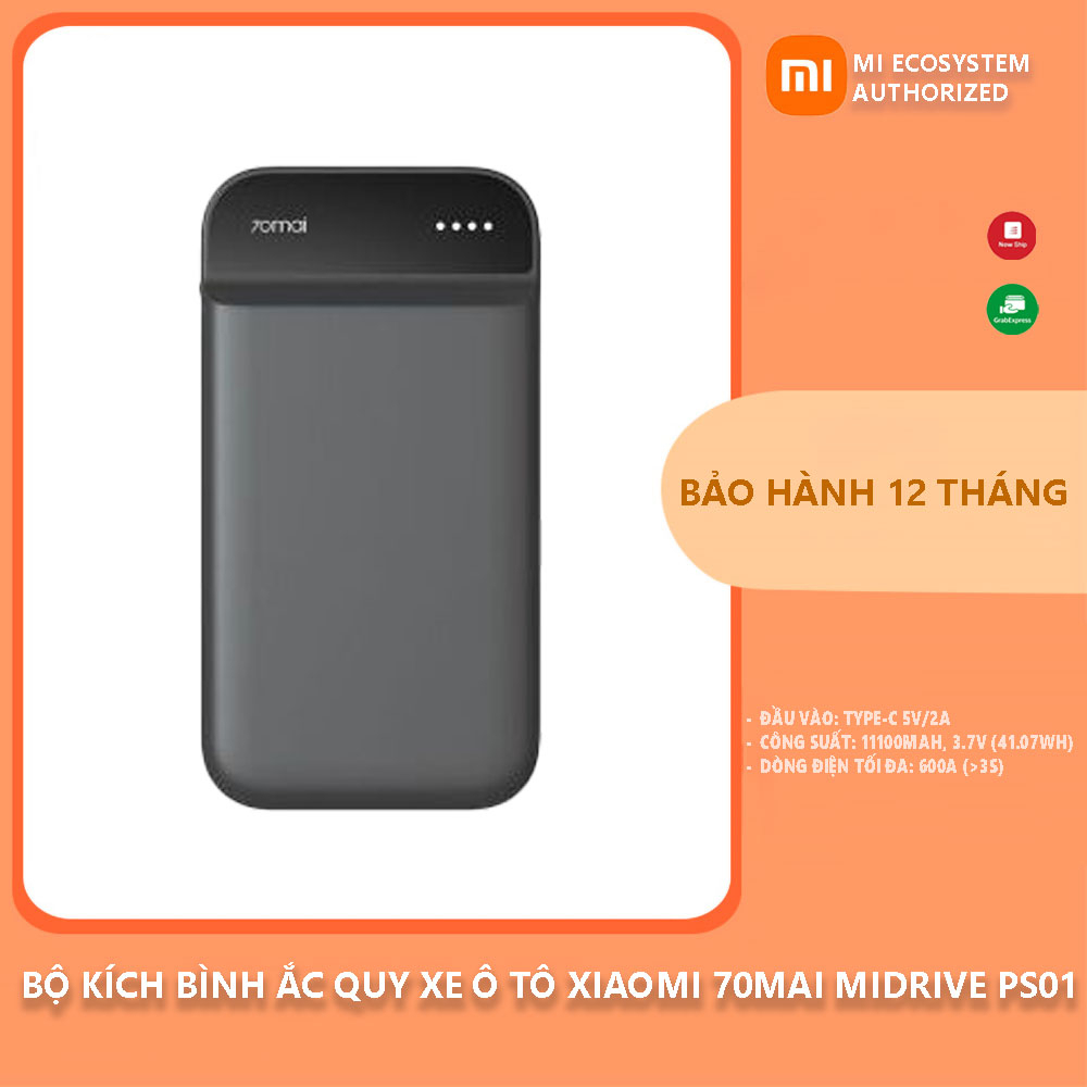 [Bản quốc tế] Bộ kích điện bình ắc quy xe ô tô Xiaomi 70mai Midrive PS01 - Bảo hành 6 tháng