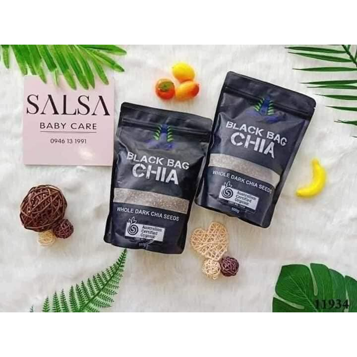 Hạt Chia Đen Organic Hữu Cơ Cho Người Giảm Cân, Ăn Kiêng , Hạt Chia Giảm Cân, Nhập Khẩu Úc