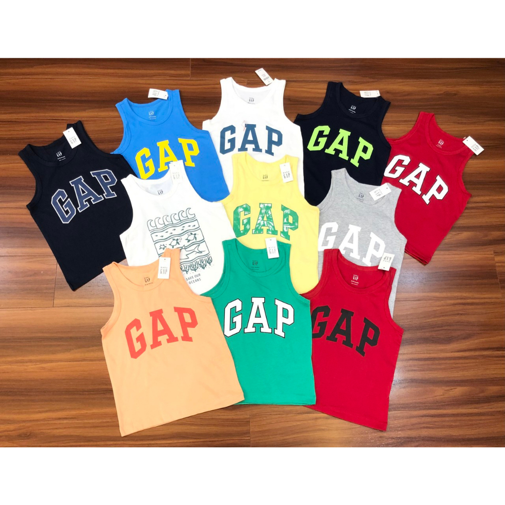 Combo 3 áo ba lỗ Baby Gap chất cotton mềm, thấm hút mồ hôi, nhiều màu dành cho bé trai từ 1 đến 5y (Form từ 8 đến 20kg)