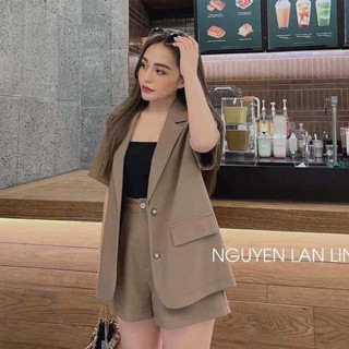 Set 3 món vest nâu