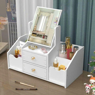 Kệ đựng mỹ phẩm, kệ để đồ trang điểm, trang sức kèm gương cao cấp loại đắt