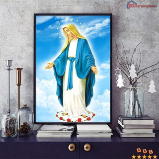 Tranh thêu chữ thập đức mẹ ban ơn 51cm x 70cm