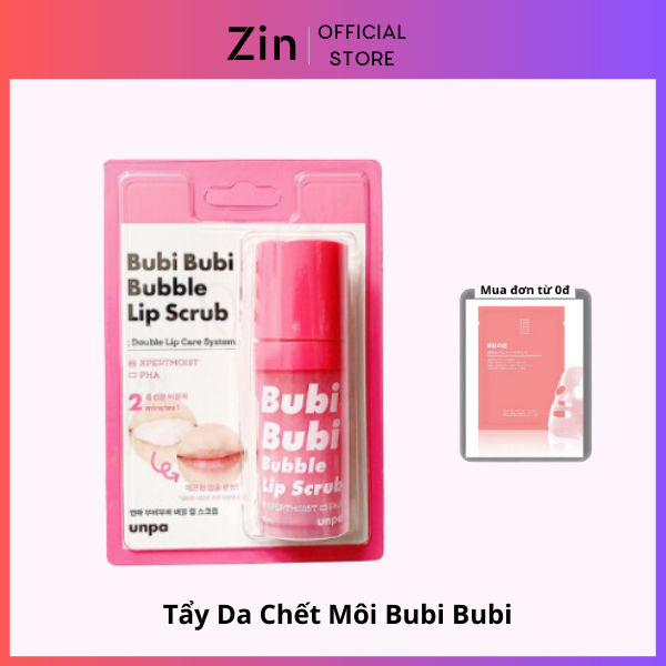 Bubi Bubi Lip Son Dưỡng môi tẩy tế bào chết môi - tẩy da chết môi - gel làm mềm và hồng môi By Unpa
