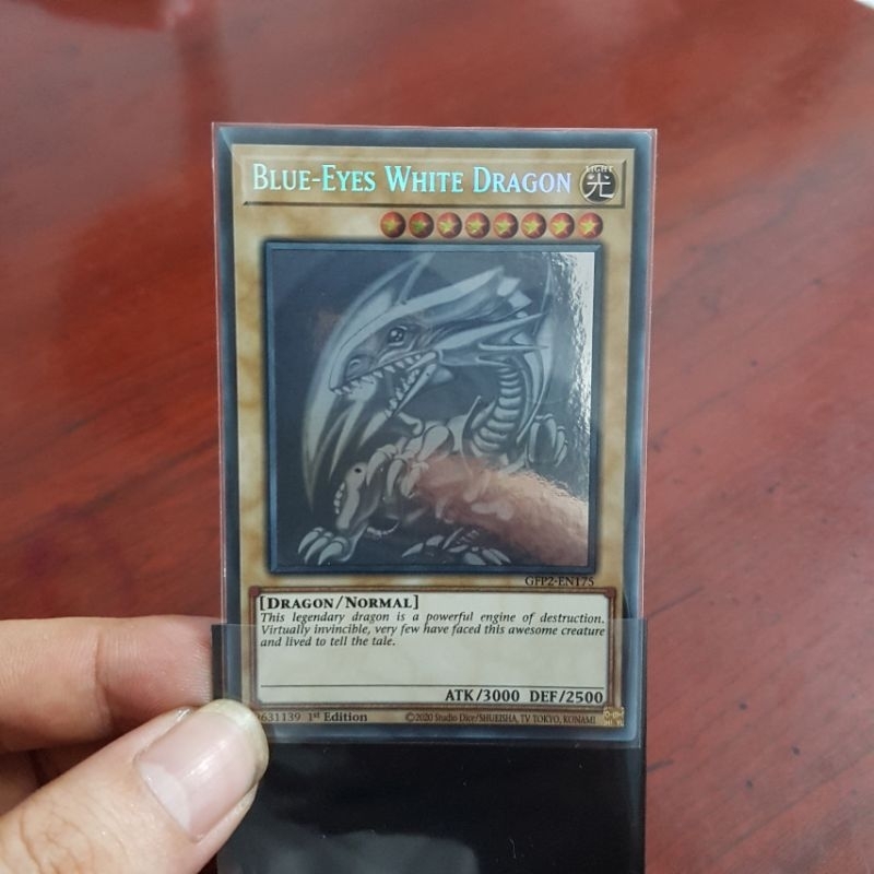 Lá bài Blue-Eyes White Dragon - GFP2-EN175 - Ghost Rare 1st Edition UK