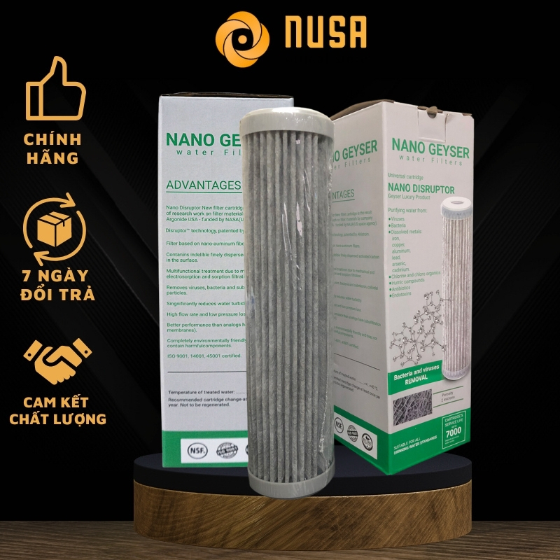 Lõi lọc nước Nano Geyser Disruptor , lõi số 3 máy Ecotar  .Hàng chính hãng