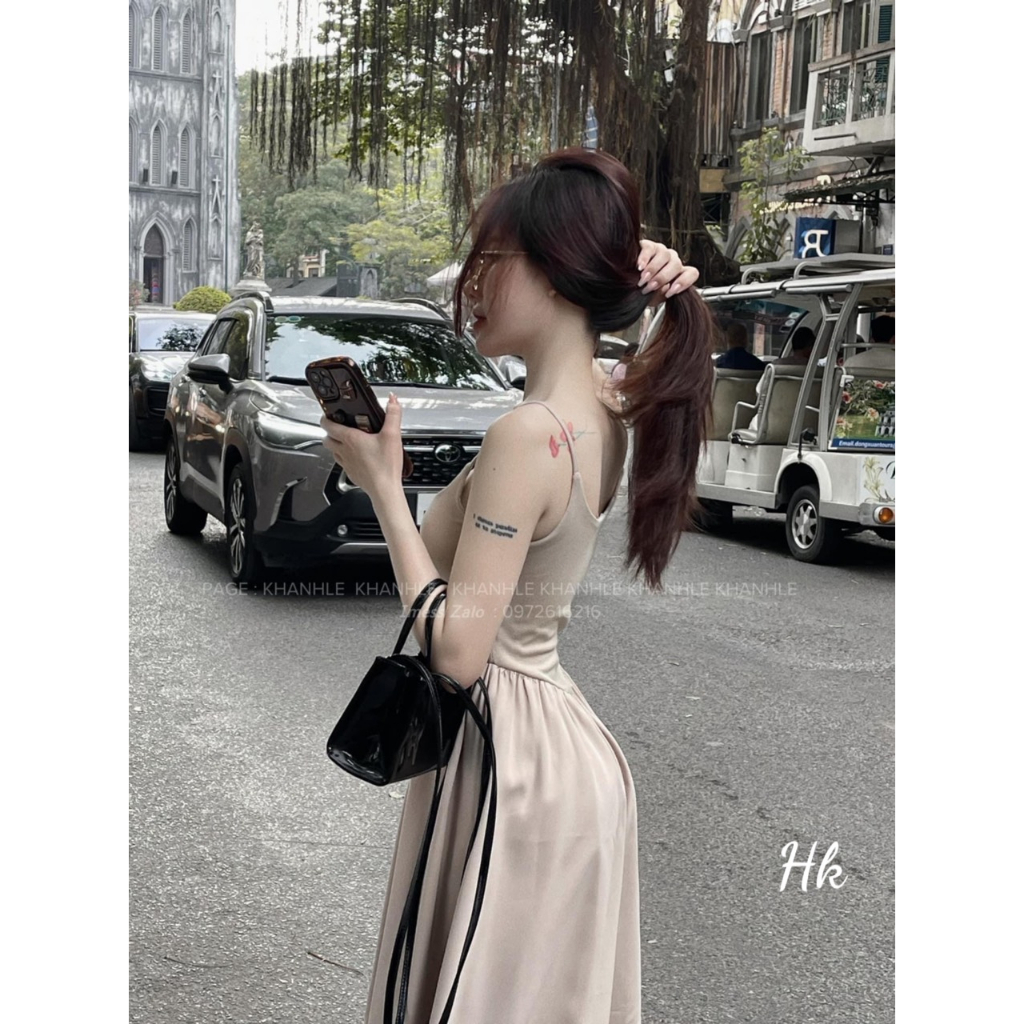 Váy 2 dây mặc cực kỳ tôn dáng phù hợp đi dạo, đi biển đi cafe trà chiều cùng bạn thân dành cho nữ - Thời Trang Bảo Trang