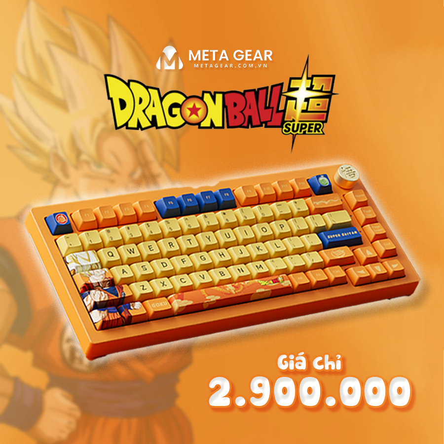 Bàn phím cơ Không dây AKKO 5075B Plus Dragon Ball Super Goku - Hàng chính hãng