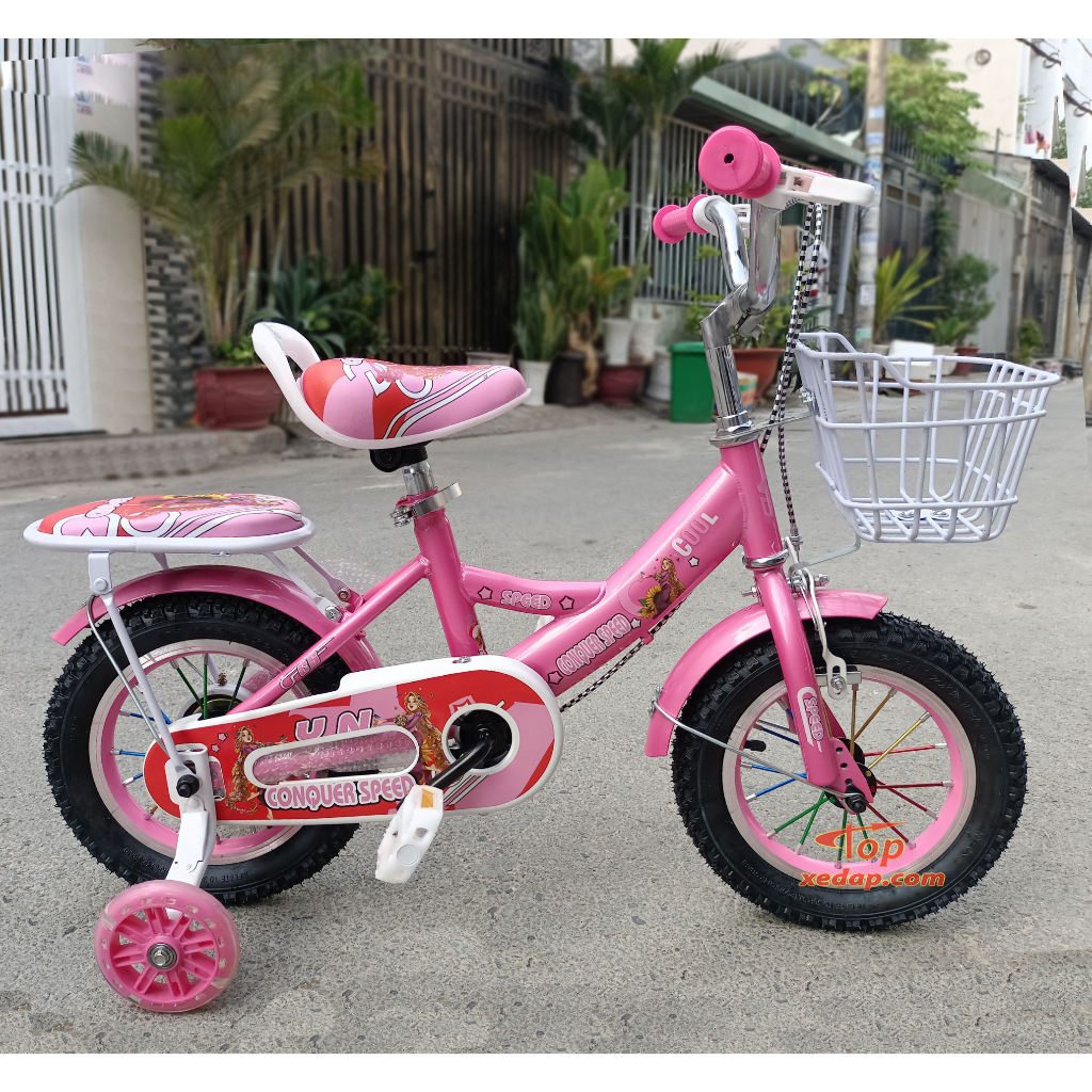 [ HÀNG MỚI NGUYÊN THÙNG ] xe đạp cho bé 2-4 tuổi màu hồng