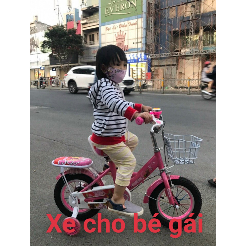[ HÀNG MỚI NGUYÊN THÙNG ] xe đạp cho bé 2-4 tuổi màu hồng