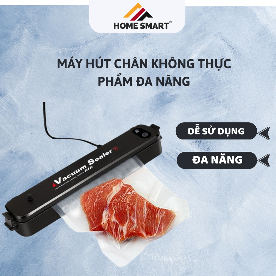 Máy hút chân không bảo quản thực phẩm Vacuum Sealer, kiêm hàn miệng, tặng kèm túi đựng thực phẩm tiện lợi