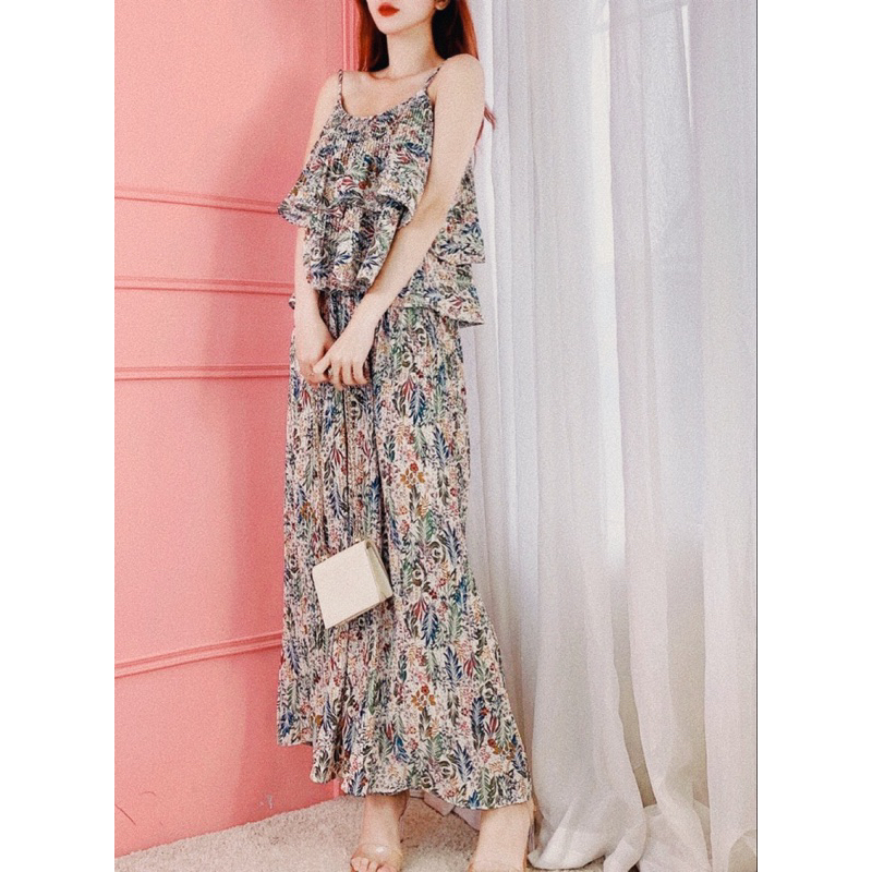 Set đồ 2 dây quần suông đi biển đi chơi