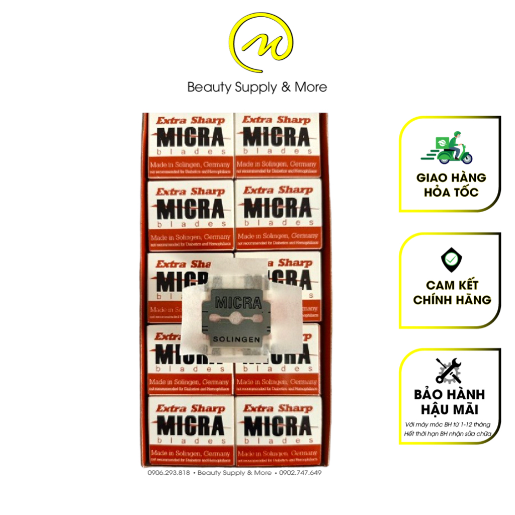 Hộp lưỡi lam Micra - 100 lưỡi