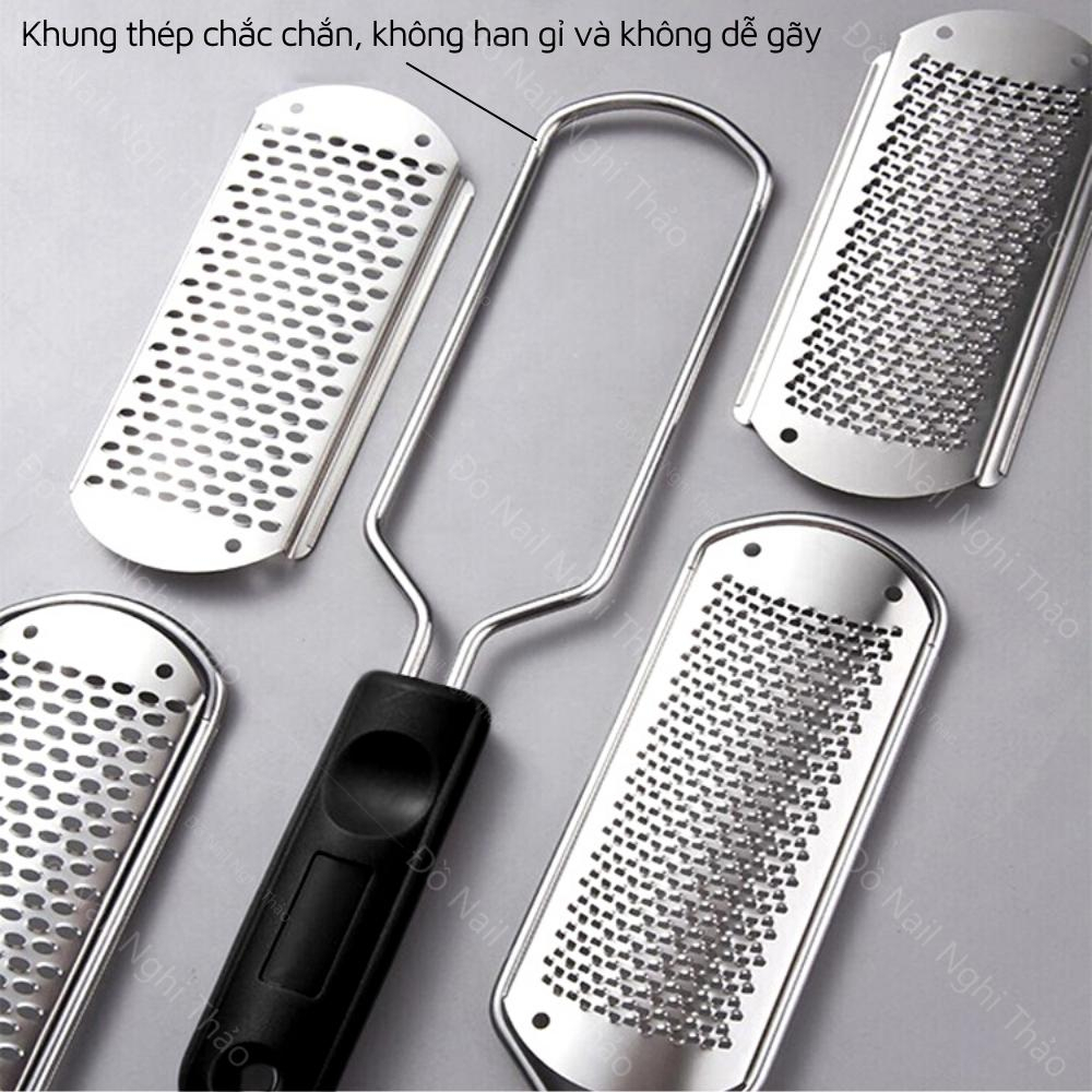 Dụng cụ chà gót chân inox NGHI THẢO