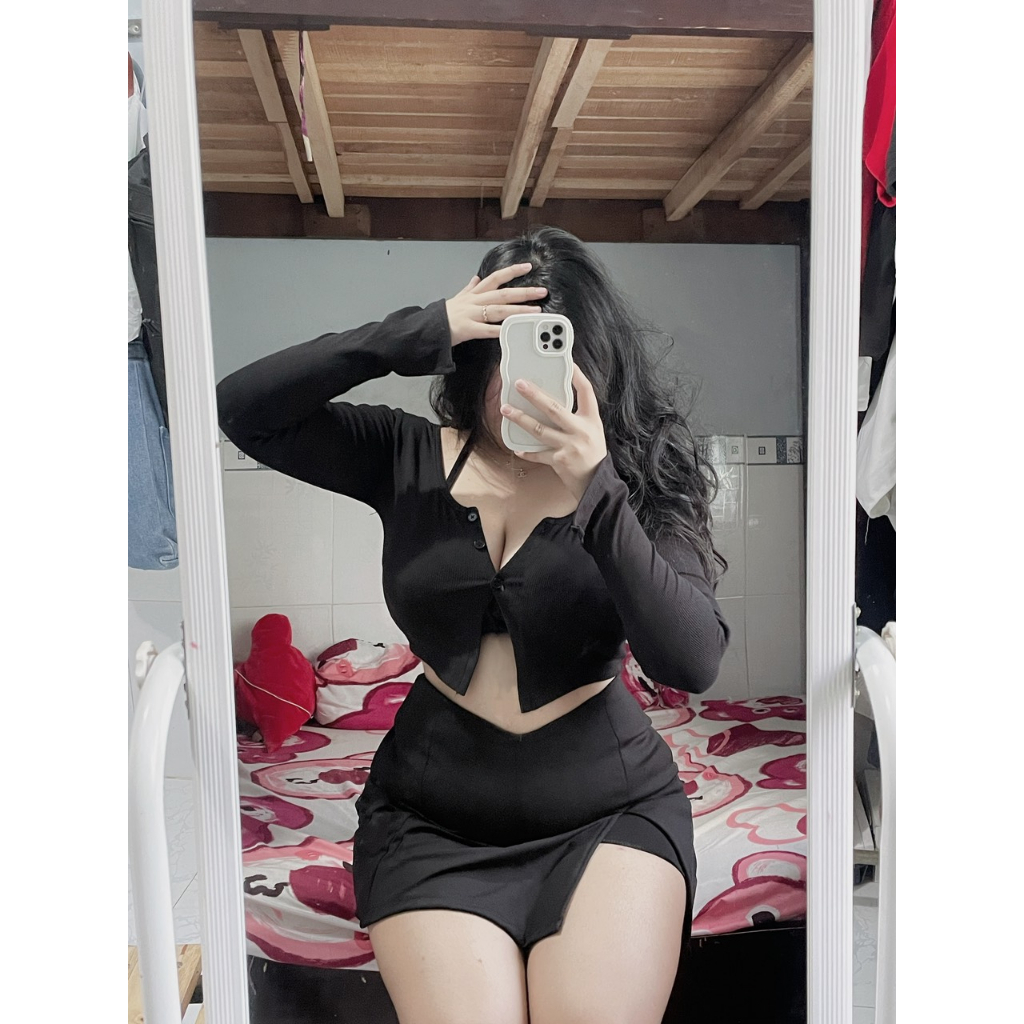 Chân váy xẻ đùi form chữ A nữ bigsize- Bigsize Giá Sỉ