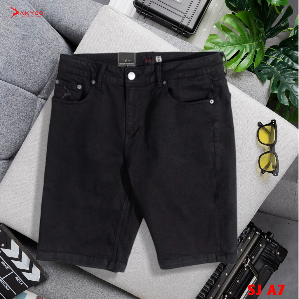 Quần Sooc Jean Big Size Nam 80-140kg AKYOO 5 Mẫu - Chất Jean Mền Mại Co Giãn 04 Chiều Size Đại Cho BigSize Việt