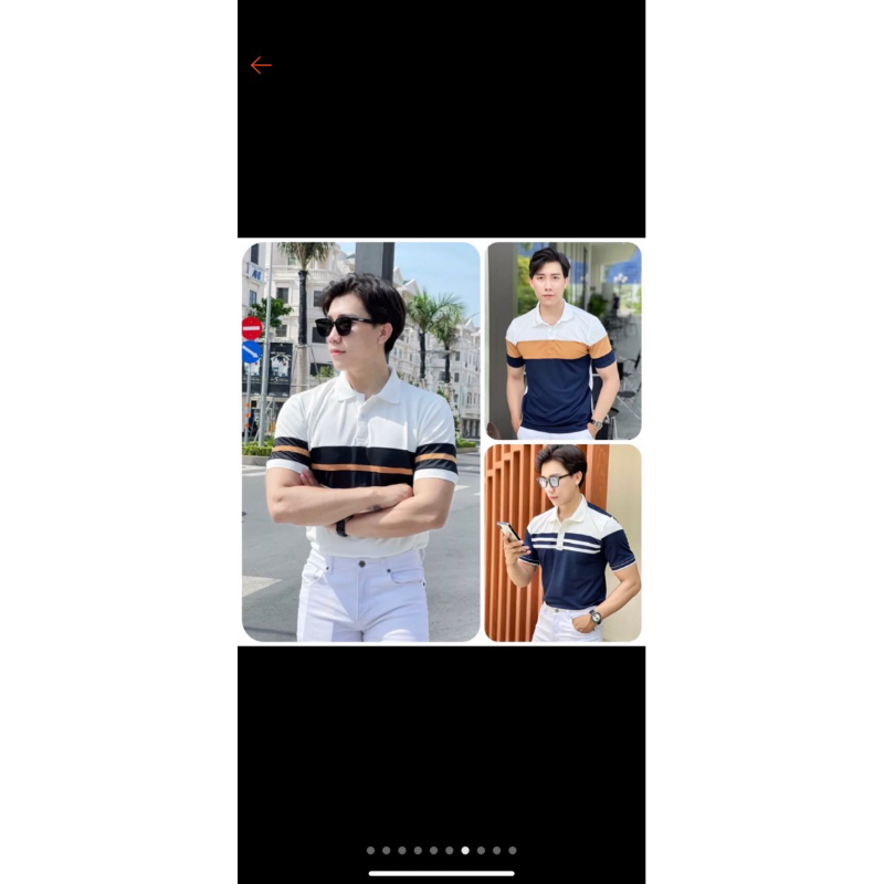 Áo thun nam polo cổ bẻ chất liệu poly cá sấu co dãn thấm hút tốt phong cách trẻ trung năng động