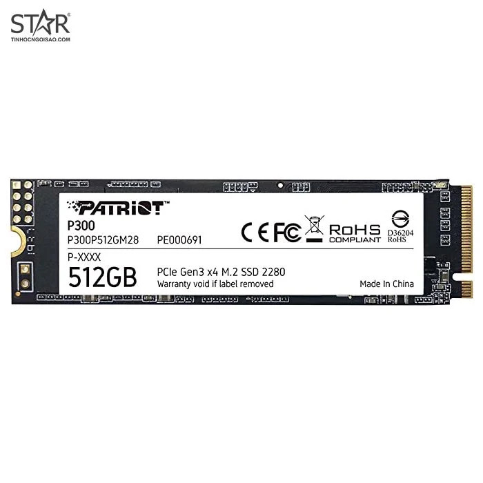 Ổ Cứng SSD 512GB Patriot P300 M2 2280 NVMe