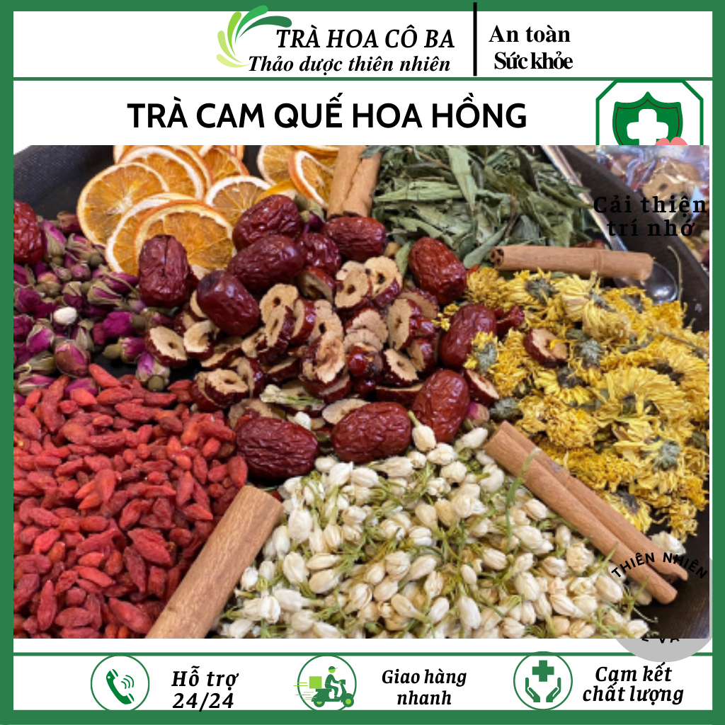 Trà Cam Quế Hoa Hồng Đẹp da Trà Hoa Cô Ba
